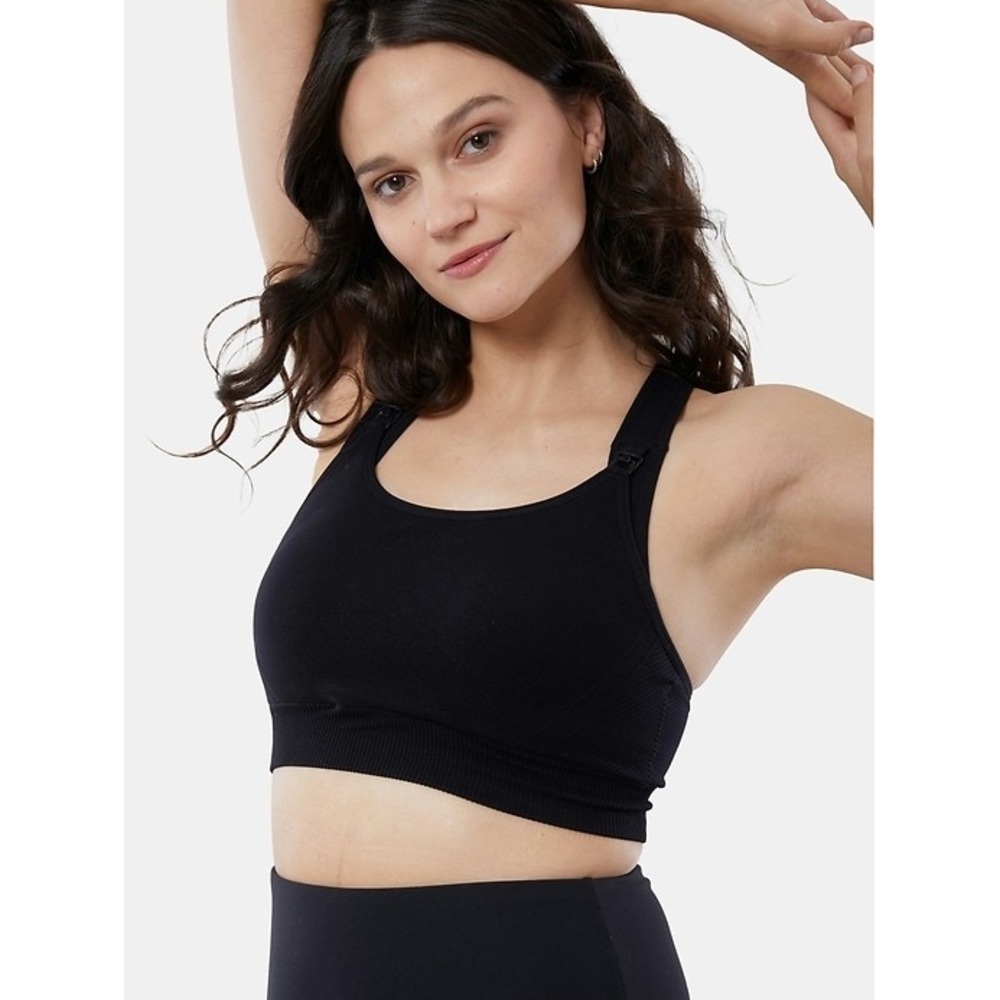 Ingrid & Isabel Basics Women XL Black Seamless Maternity Nursing Sports Bra‎